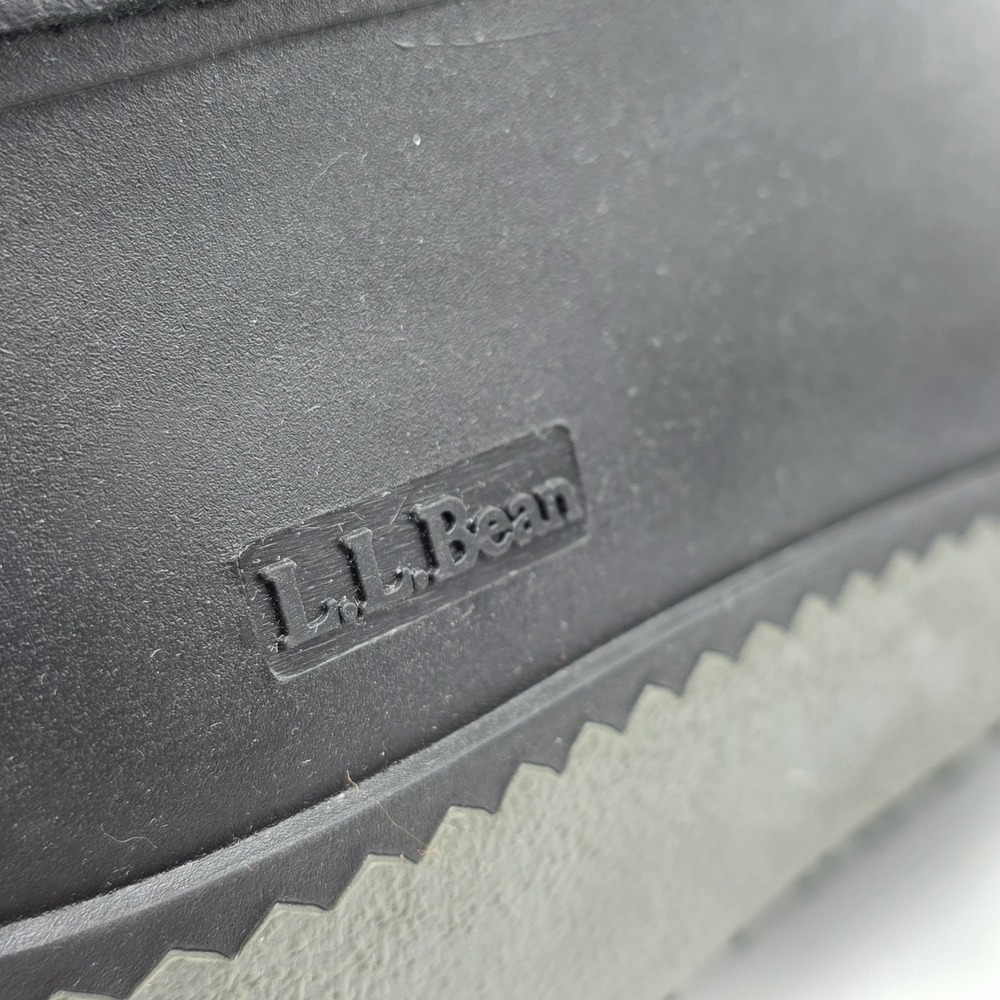 L.L.Bean Winter Snow Boots Women 8 Black Faux Fur Insulated Tassle WORN ONCE - Picture 8 of 10